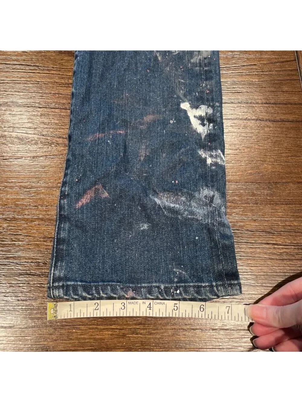 AG Owens Athletic Jean Mens 32x33 Paint Splatter Festival Grunge Distressed